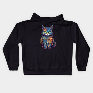 Mechanical cat Kids Hoodie